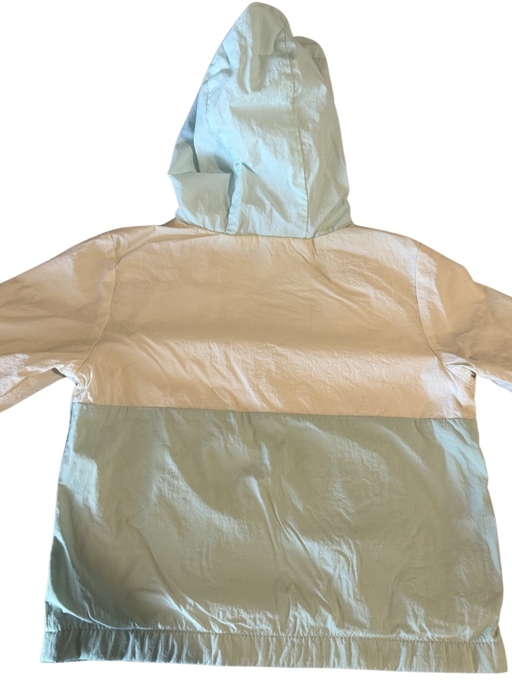 (5 for $10) | Cat & Jack Light Aqua and Cream Pullover Windbreaker Hoodie - Picture 6 of 7